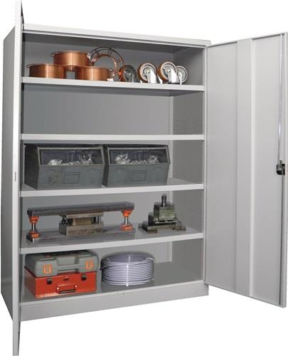 Schwerlastschrank Basic H1950xB1470xT630mm lichtgrau 4 Fbd.Trgf.200kg PAVOY || VE = 1 ST