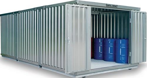 Lagercontainer-Komb.B5080xT4340xH2300mm vormont.WGK 1-3 verz.Vol.2x1480l || VE = 1 ST