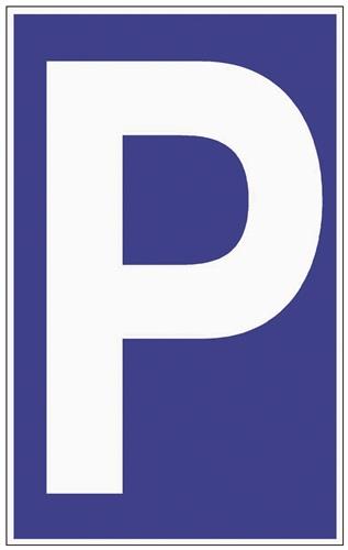 Parkplatzbeschilderung Parken L250xB400mm Ku.blau/weiß || VE = 1 ST