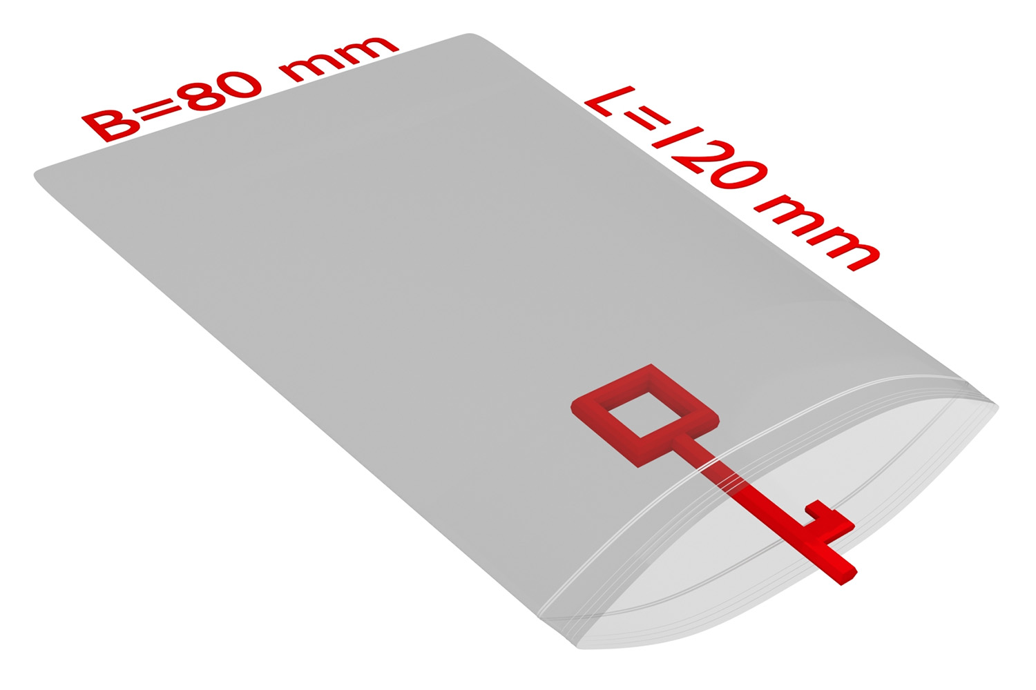 PE-Druckverschlussbeutel, 80x120mm, 50µ,transparent / Inhalt à VE = 2000