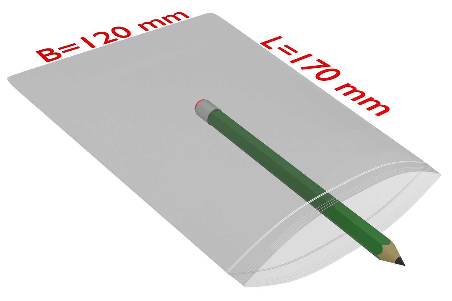 PE-Druckverschlussbeutel, 120x170mm, 90µ,transparent / Inhalt à VE = 1000