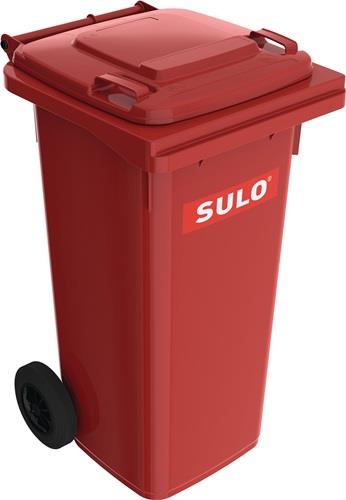 Müllgroßbehälter 120l HDPE rot fahrbar,n.EN 840 SULO || VE = 1 ST