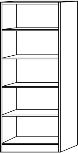Regal H2004xB800xT400mm Buchedekor 5 OH || VE = 1 ST