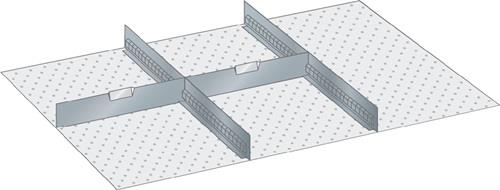 Schubladenunterteilungsmaterial Front-H.100mm 12 Trenn-/5 Schlitzwände || VE = 1 ST