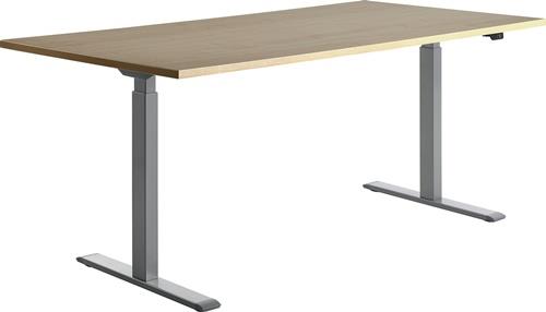 Schreibtisch H700-1200xB1800xT800mm Ahorn/grau rechteckige Form C-Fuß TOPSTAR || VE = 1 ST
