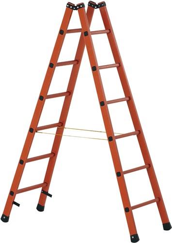 Stehleiter 2x6 Sprossen GFK Leiterlänge 1880mm Arbeits-H.b.ca.3100mm ZARGES || VE = 1 ST
