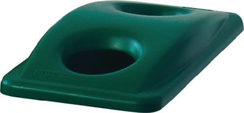 Deckel PE grün B290xT520mm f.Wertstoffsammler 60/87l f.Flascheneinw.RUBBERMAID || VE = 1 ST