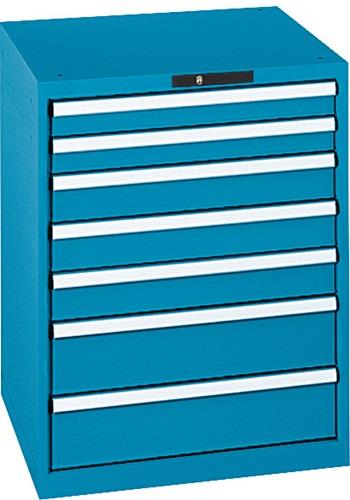 Schubladenschrank H850xB717xT725mm blau/blau 7 Schubl.Vollauszug,KeyLock || VE = 1 ST