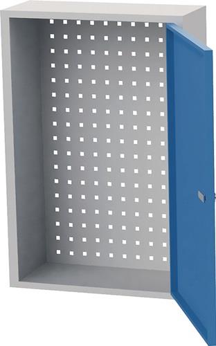 Hängeschrank H750xB500xT200mm Vollblechtüren Stahlbl.lichtgrau/signalblau BEDRUN || VE = 1 ST