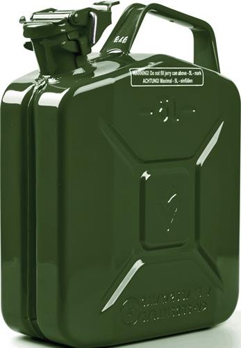 Kraftstoffkanister 5l Olivgrün RAL 6003 Stahlbl.0,9mm L230xB120xH310mm VALPRO || VE = 1 ST
