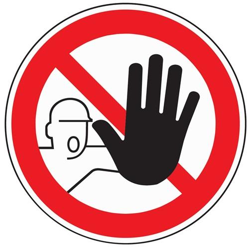 Verbotszeichen Zutritt für verboten D200mm Kunststoffschild rot/schwarz || VE = 1 ST