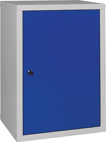 Hängeschrank H600xB400xT300mm Vollblech,1 BD Stahlbl.lichtgrau/enzianblau || VE = 1 ST