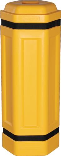Säulen- u.Pfostenschutz H.435mm f.Pfostenmaß 100x100mm PE gelb || VE = 1 ST