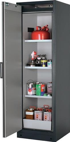 Sicherh.-Schrank Typ 90 H1953xB599xT615mm grau/gelb Vollblechtüren TSA ASECOS || VE = 1 ST