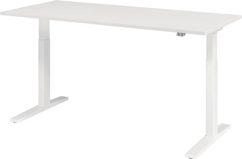 Schreibtisch Teda-P H700-1200xB1800xT800mm weiß Gestell weiß || VE = 1 ST