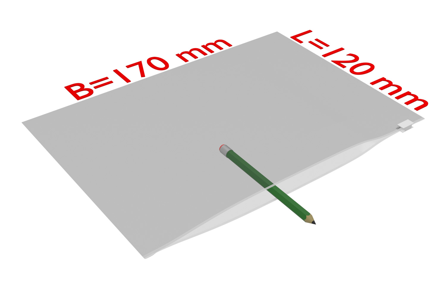 PE-Gleitverschlussbeutel, 170x120mm, 60µ,, transparent / Inhalt à VE = 1000