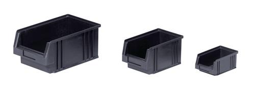 Sichtlagerkasten L330/301xB213xH150mm PP leitfähig schwarz 10 St/Karton LA-KA-PE || VE = 10 ST