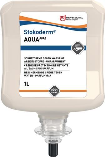 Hautschutzcreme Stokoderm® Aqua PURE 1l unparfümiert weiß Kartusche || VE = 1 ST
