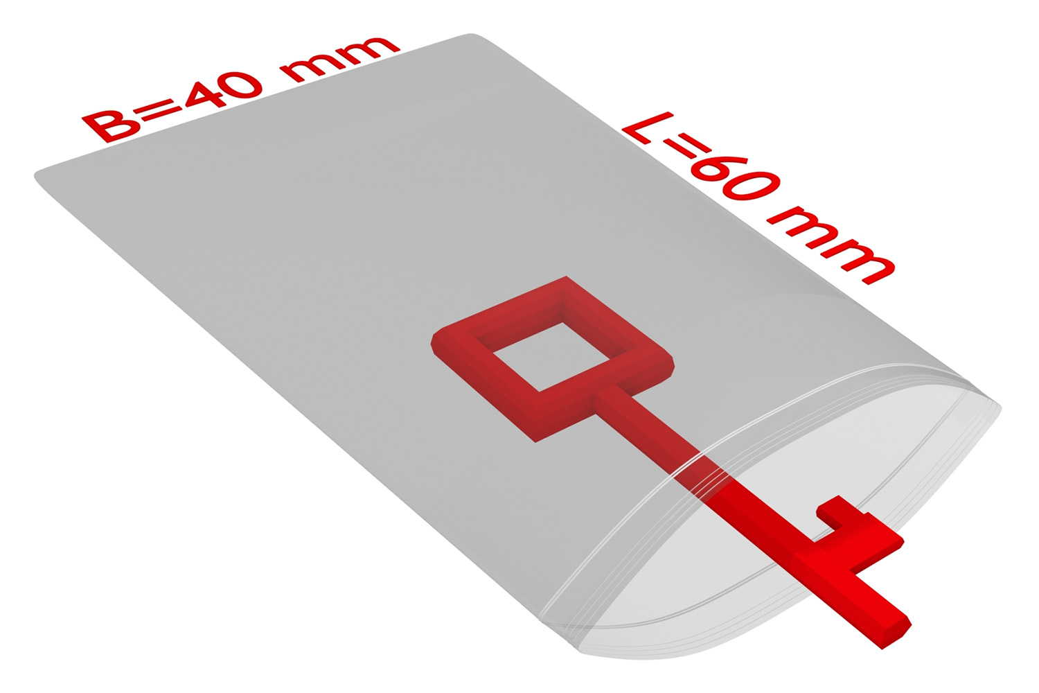 PE-Druckverschlussbeutel, 40x60mm, 50µ,transparent / Inhalt à VE = 2000
