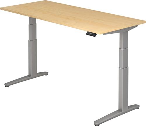 Schreibtisch A-ktiv H650-1300xB1800xT800mm Ahorndekor ger.Form C-Fuß || VE = 1 ST