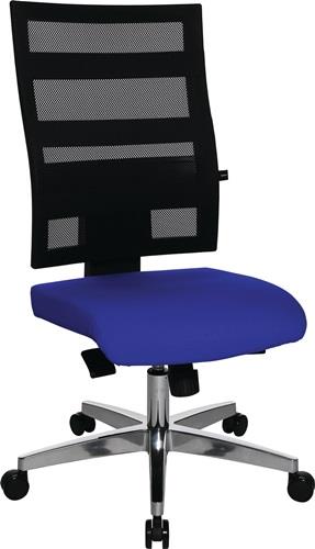 Bürodrehstuhl m.Punktsynchrontechnik schwarz/blau 450-550mm Trgf.110kg || VE = 1 ST