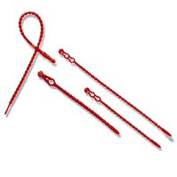 Blitzbinder aus Kunststoff, 14cm lang, rot, Durchmesser 3,5mm / Inhalt à VE = 1000