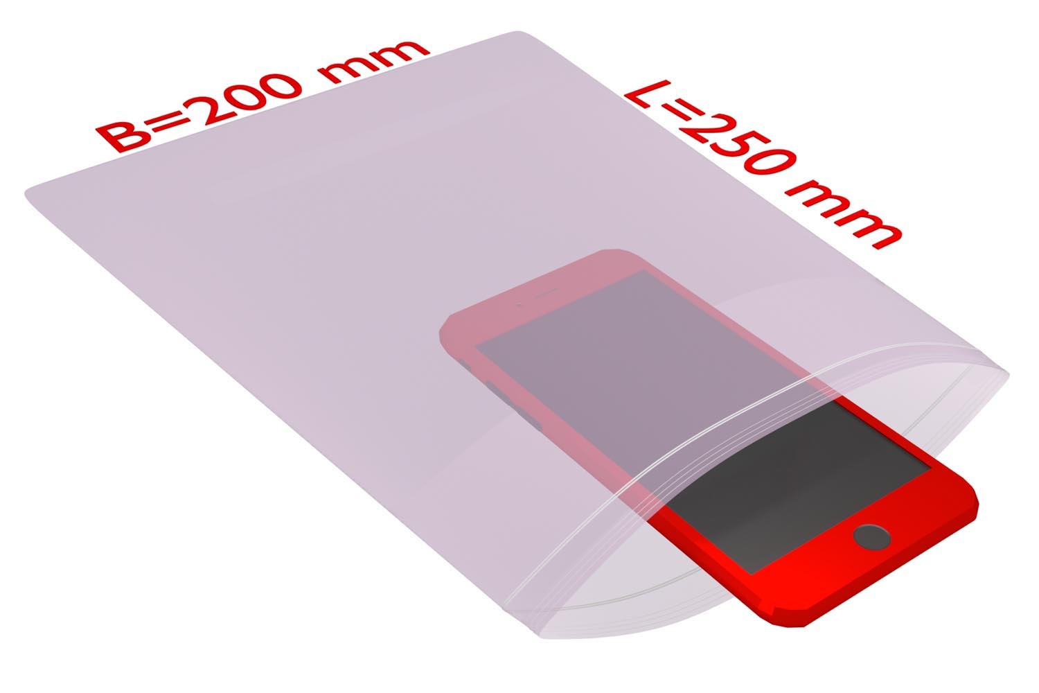 PE-Druckverschlussbeutel, 200x250mm, 100µ,, antistatisch, rosa, aminfreies LDPE / Inhalt à VE = 100