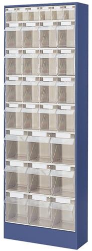 Magazinschrank H1820xB634xT200mm enzianblau Klarsichtmagazine 6xB,16xD,9xE || VE = 1 ST