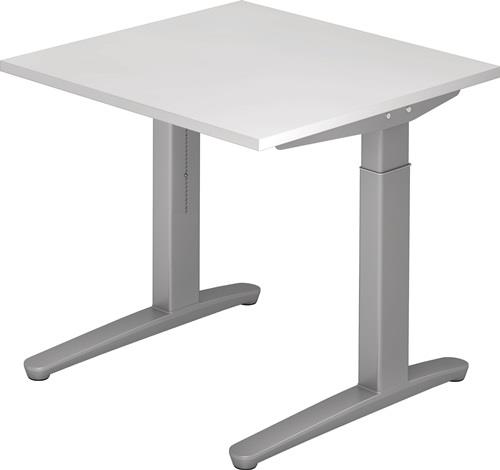 Schreibtisch A-ktiv H650-850xB800xT800mm weiß ger.Form Kufe || VE = 1 ST