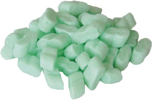 Verpackungschips flo-pak green Polystyren,recycelt ESD 500l || VE = 3 ST