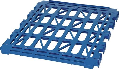 Einhängeboden Ku.f.Rollbehälter m.2 u.3 Wänden enzianblau || VE = 1 ST