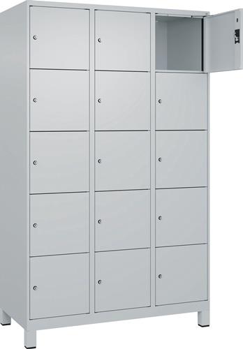 Fächerschrank Evolo PLUS 1200mm Füße lichtgrau 3x5 C+P || VE = 1 ST