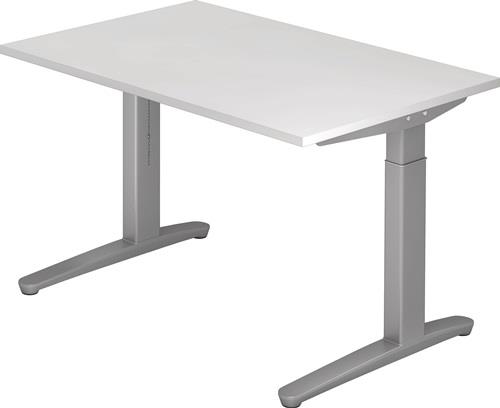Schreibtisch A-ktiv H650-850xB1200xT800mm weiß ger.Form Kufe || VE = 1 ST