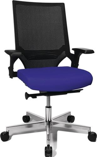Bürodrehstuhl m.Punktsynchrontechnik schwarz/blau 420-550mm Trgf.110kg TOPSTAR || VE = 1 ST