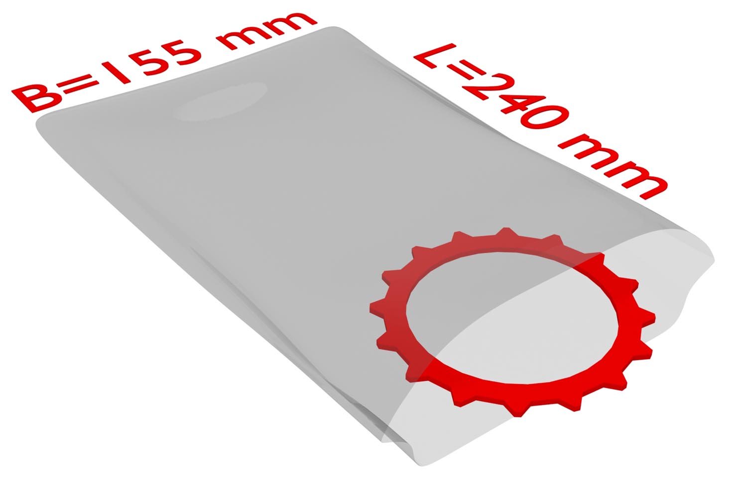 PE-Flachbeutel, 155x240mm, 50µ,transparent / Inhalt à VE = 1000