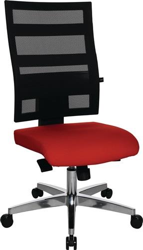 Bürodrehstuhl m.Punktsynchrontechnik schwarz/rot 450-550mm Trgf.110kg || VE = 1 ST