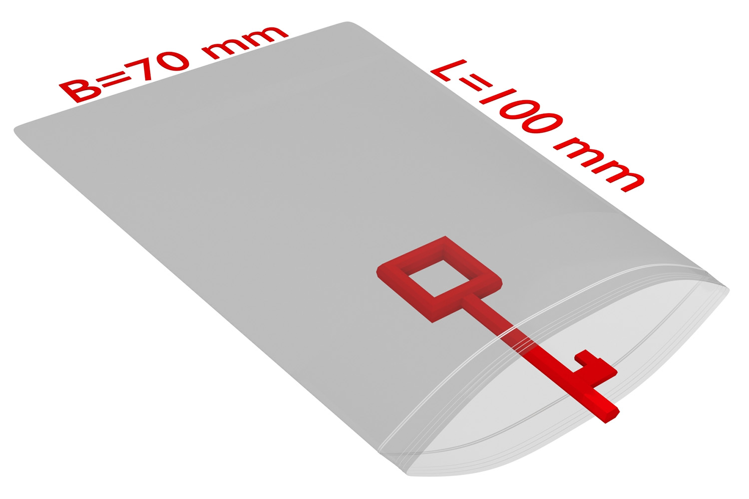 PE-Druckverschlussbeutel, 70x100mm, 50µ,transparent / Inhalt à VE = 2000