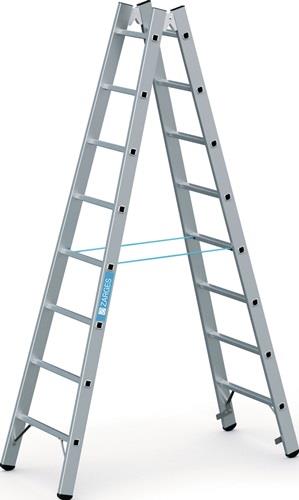 Stehleiter 2x8 Sprossen Alu.Leiterlänge 2340mm Arbeits-H.b.ca.3550mm || VE = 1 ST
