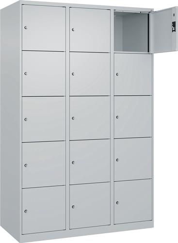 Fächerschrank Evolo PLUS 1200mm Bodengleiter lichtgrau 3x5 C+P || VE = 1 ST