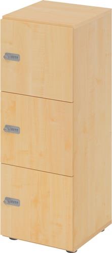 Schließfachschrank Zahlenschl.Ahorn/Ahorn H1100xB400xT420mm 3 Abt.HAMMERBACHER || VE = 1 ST