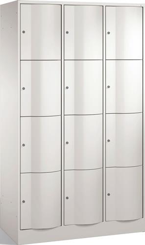 Fächerschrank Stahlbl.lichtgrau/lichtgrau H1950xB1150xT540mm 3x4 Abt. || VE = 1 ST